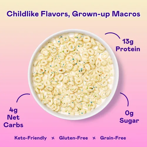 Vista 3 de Cereal Magic Spoon - Cereales Altos en Proteínas - Snacks Sin Azúcar y Comida para el Desayuno - Cereal Sin Granos y Sin Gluten - Snacks Saludables