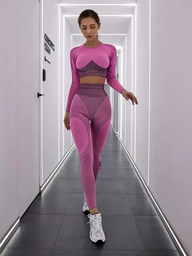 Vista 5 de Bona Fide Leggings de cintura alta sin costuras de alta calidad para mujer, leggings de entrenamiento con levantamiento de glúteos con control