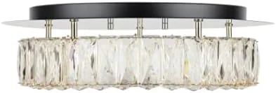 Vista 4 de Keighley Crystal - Soporte empotrado LED integrado de 100 W en cromo pulido