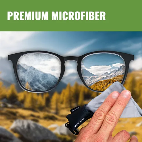 Vista 2 de SPUDZ Paquete variado clásico Tres toallas de microfibra de 10 x 10 pulgadas con bolsas de neopreno Paños de limpieza de microfibra premium