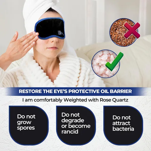 Vista 5 de UNCLOG - Máscara térmica para ojos secos para comodidad de ojos secos, terapia cálida controlada suave, compresa cálida reutilizable con enchufe