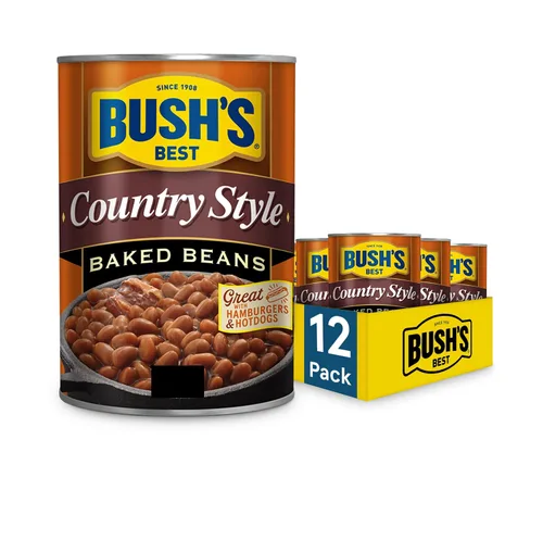 Vista 23 de BUSH'S BEST Frijoles horneados vegetarianos enlatados de 8.3 onzas, fuente de proteína y fibra a base de plantas, bajo en grasa, sin gluten