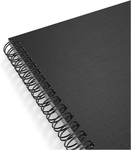 Vista 2 de TRU RED Cuaderno de reuniones de tapa suave media, negro, paquete de 3
