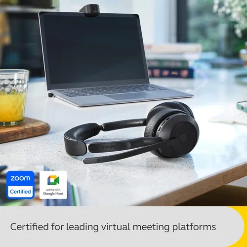 Vista 7 de Jabra Evolve2 55 Auriculares inalámbricos estéreo con ANC, color negro