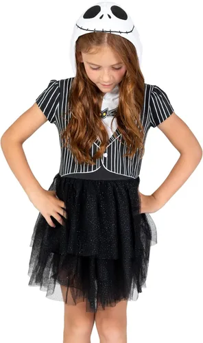 Vista 5 de Disney Nightmare Before Christmas Jack Skellington - Vestido de cosplay para niñas pequeñas a grandes