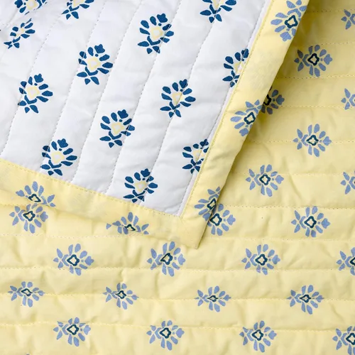 Vista 5 de MARTHA STEWART Naomi - Juego de edredón de 3 piezas, 100% algodón, reversible, fresco, tejido de percal suave, ligero, estampado, 1 edredón, 2