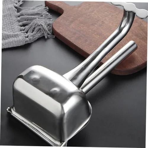 Vista 2 de Exprimidor manual de frutas de acero inoxidable, exprimidor de grado alimenticio para extracción de jugo, mango ergonómico, diseño que ahorra mano