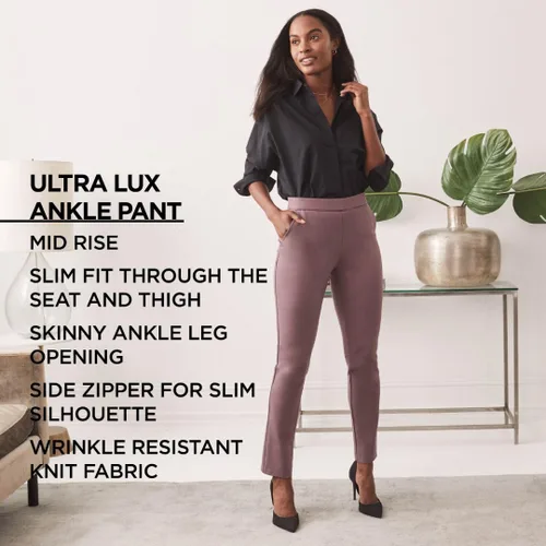 Vista 5 de Lee Women's Ultra Lux Comfort Any Wear Slim Ankle Pant