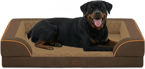 Vista 115 de Camas ortopédicas para perros grandes, cama de espuma viscoelástica impermeable para mascotas grandes con lados 89x56 cm, sofá para perros grandes