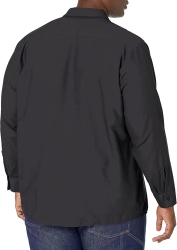 Vista 2 de Red Kap Camisa de trabajo industrial de manga larga para hombre Negro