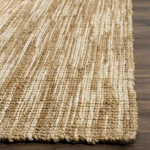 Vista 4 de SAFAVIEH Natural Fiber Collection - Alfombra decorativa de 3 x 5 pies, natural y crema, yute hecho a mano, ideal para zonas de alto tráfico