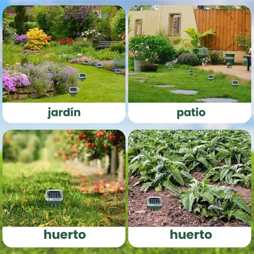 Vista 7 de Repelente de topos alimentado por energía solar, paquete de 8 unidades, deshazte de la serpiente topo, marmota, ardilla, ardilla, repelente