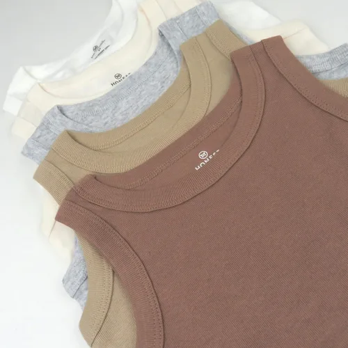 Vista 48 de HonestBaby Camisetas musculares sin mangas 100% algodón orgánico para bebés y niños pequeños, niñas