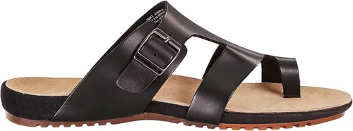 Vista 4 de MGGM Collection - Sandalias de piel de vaca para hombre Negro