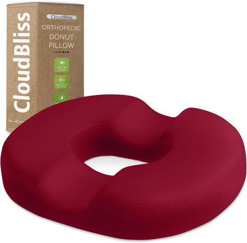 Vista 11 de Cojín de Asiento para Hemorroides en Forma de Dona Negro
