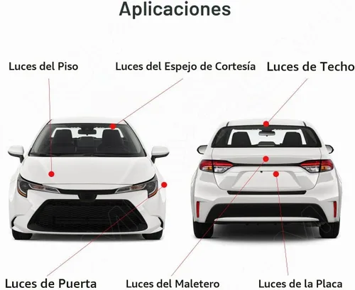 Vista 3 de Xpismii Kit de 11 piezas de luces LED interiores Altima blancas de 6000K, paquete de repuesto para Nissan Altima 2013 2014 2015 2016 2017 2018 2019