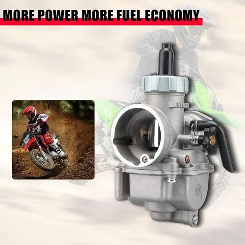 Vista 7 de NIBBI Carburador PE19mm para motor de motocicleta de brida de 100cc-125cc con jets de carburador para Dirt Bike Mini Bike Apollo TapTao Dirt Bike