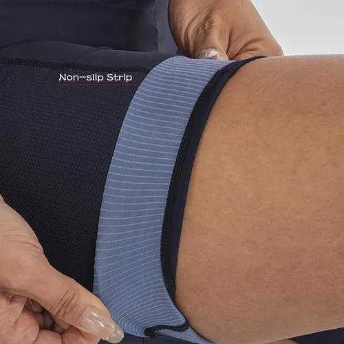 Vista 4 de Lo.gas Pantalones cortos de ciclismo acolchados para mujer, pantalones cortos de bicicleta con acolchado 4D, pantalones de ciclismo con bolsillos