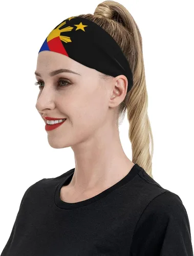 Vista 8 de Diadema deportiva con la bandera de Filipinas para hombres y mujeres, para correr, ciclismo, yoga, fitness, entrenamiento