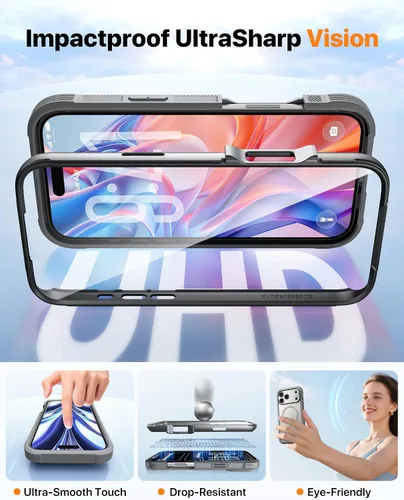 Vista 989 de DIACLARA - Funda transparente compatible con iPhone XR 6.1 pulgadas 2018
