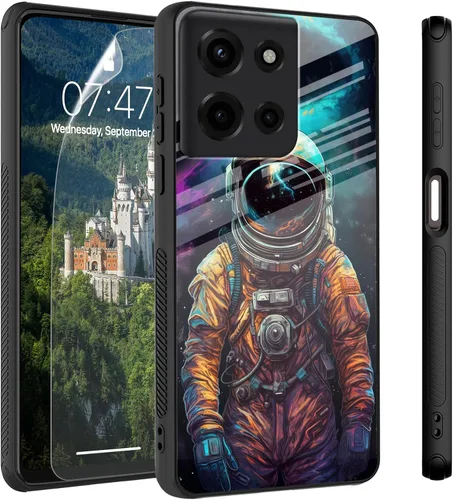 Vista 16 de Funda para Motorola Moto Edge 2022, cubierta trasera de vidrio templado con protector de pantalla, protección a prueba de golpes para Motorola Moto