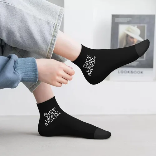 Vista 6 de Fuck You Very Much Calcetines de tobillo de verano de corte bajo para deportes, cómodos, transpirables, calcetines casuales para hombres y mujeres