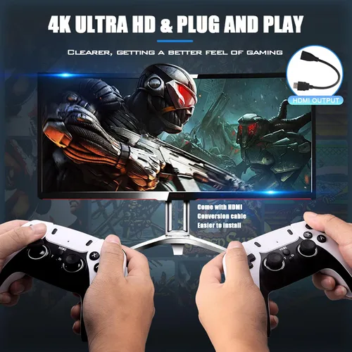 Vista 5 de VGBUS Wireless Retro Game Console, Nostalgia Stick Game, 20,000+ Games & 9 Emulators Built in, Plug and Play Video Games for Tv with Dual 2.4g