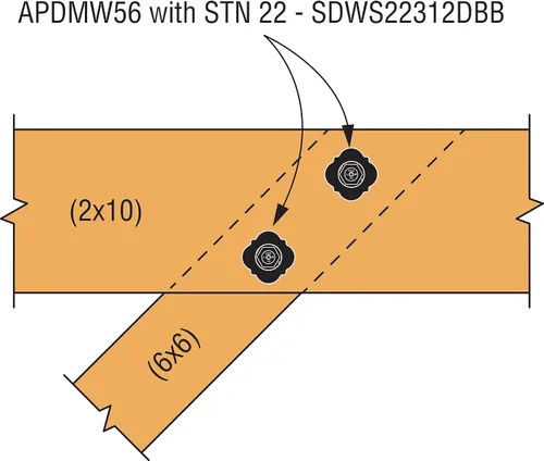 Vista 8 de Simpson Strong-Tie APDMW56 Outdoor Accents Mission Collection ZMAX, arandela decorativa con recubrimiento de polvo negro (paquete de 24)