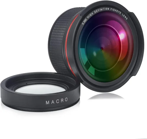 Vista 2 de 52mm 0.35x Lente gran angular de pescar para cámaras Nikon D5100 D5200 D5300 D5500 D3000 D3100 D3200 D3300 D3400 D3500 D7000 D7100 DSLR