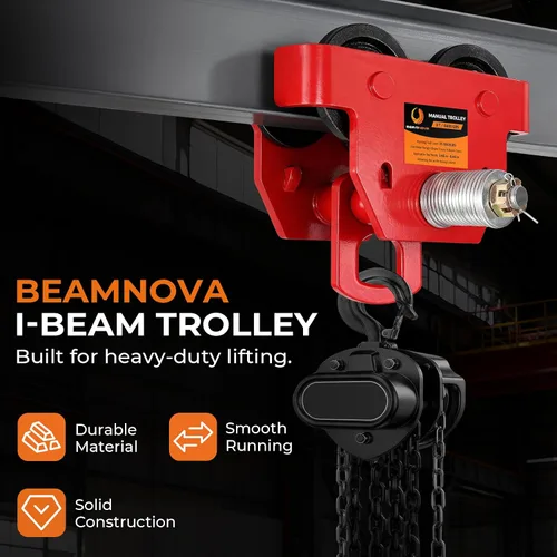 Vista 10 de BEAMNOVA - Carrito manual de 3 toneladas para brida de 3.66" a 8.46", anillo