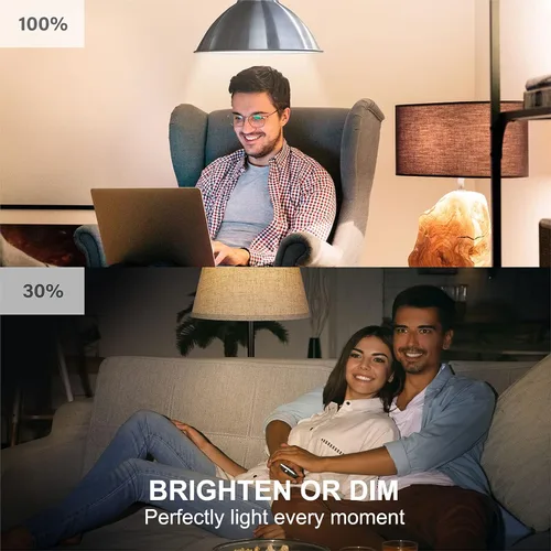 Vista 10 de Sengled Bombilla de luz Alexa, bombillas inteligentes, bombillas inteligentes que funcionan con Alexa y Google Assistant, bombillas WiFi A19 blanco