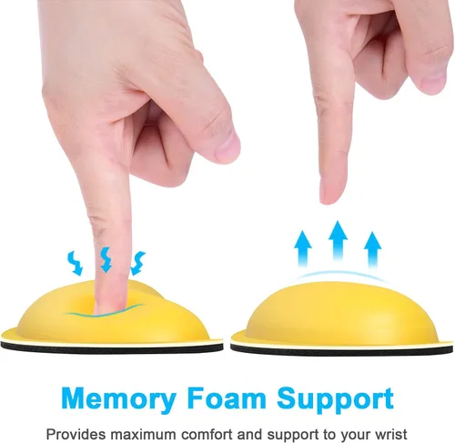 Vista 3 de Dapesuom Reposamuñecas para ratón, soporte ergonómico de espuma viscoelástica para muñeca de ratón, almohadilla de descanso para mano de cuero tipo
