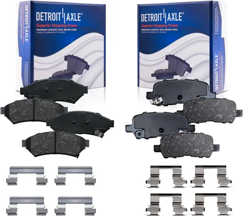 Vista 142 de Detroit Axle - Pastillas de Freno Delantero Izquierdo Reemplazo de Pinza de Disco para Dodge Ram 1500 Dakota Mitsubishi Raider - Juego de 3 piezas