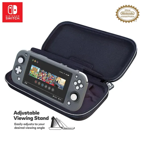 Vista 4 de Game Traveler Nintendo Switch Deluxe OLED Case - Also for Switch & Switch Lite, White Ballistic Nylon, Viewing Stand & Bonus Game Cases, Deluxe