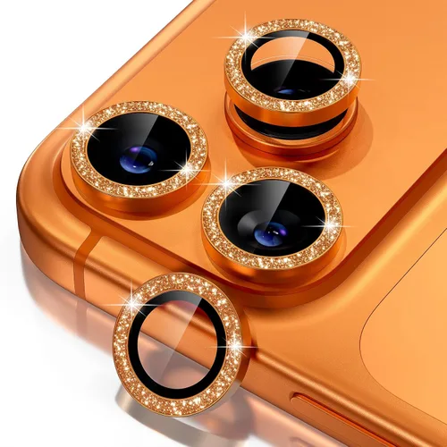 Vista 52 de Misea Compatible con iPhone 16 Pro/iPhone 16 Pro Max, protector de lente de cámara de vidrio templado Ultra-HD, protector de pantalla de anillo Negro