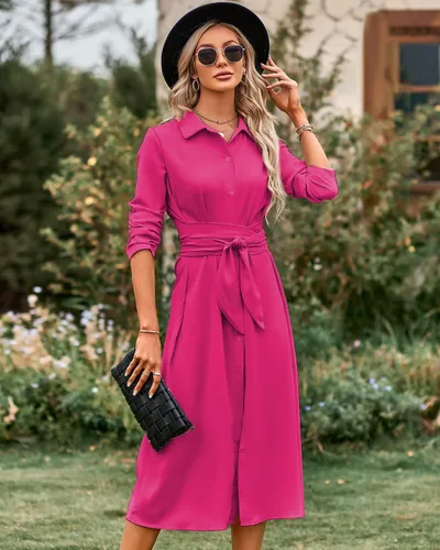 Vista 3 de Paintcolors Women's Button Down Satin Silk Shirt Long Sleeve Blouses V Neck Sexy Tops with Pockets