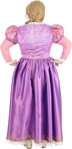 Vista 8 de Disfraz de Rapunzel prémium para mujer en talla grande