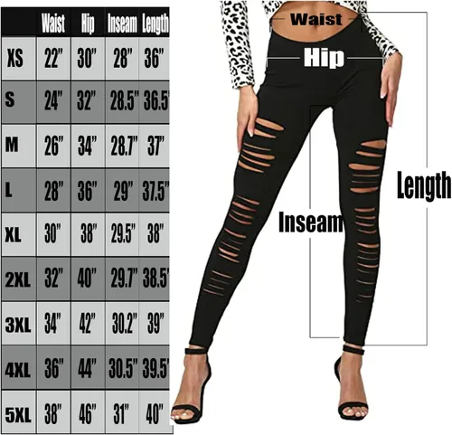 Vista 6 de Leggings de algodón rotos j2 Love para mujer