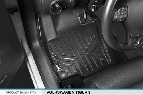 Vista 2 de SMARTLINER Juego de tapetes de piso de primera fila para Volkswagen Tiguan 2009-2017