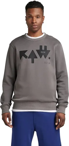 Vista 15 de G-STAR Sudadera de cuello redondo con estampado prémium para hombre Resumen: Azul