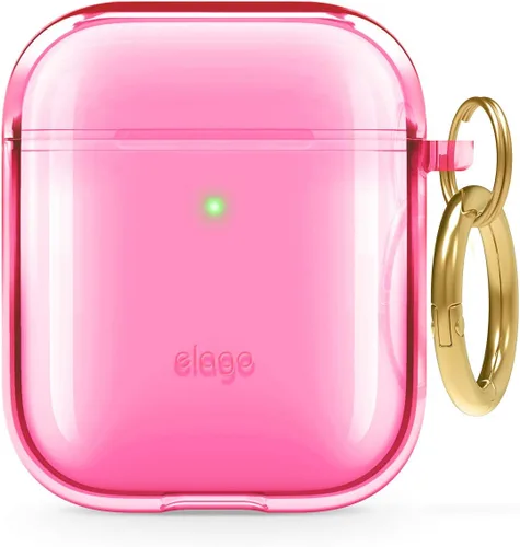 Vista 9 de Elago - Funda con llavero para audífonos AirPods 1 y 2 de Apple Transparente