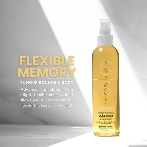 Vista 7 de SIMPLY SMOOTH Xtend - Voluminizador reabastecedor de queratina Spray espesante para cabello fino, fino y sin vida Crea cuerpo, volumen y textura
