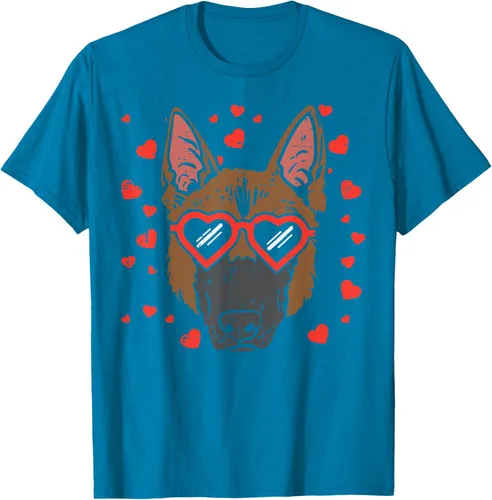 Vista 63 de Camiseta de regalo para perro con cara de pastor alemán, Negro, S