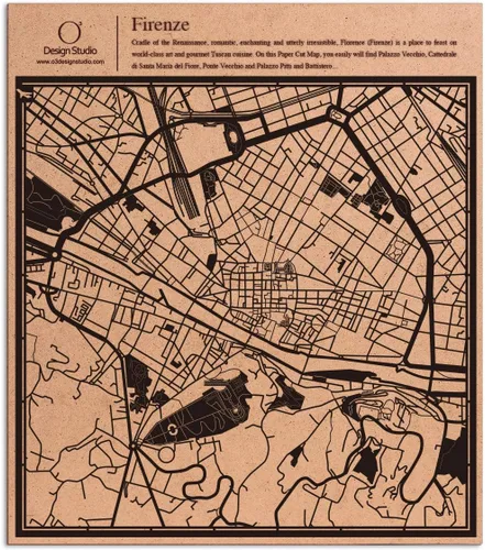 Vista 65 de O3 Design Studio Abu Dhabi - Mapa de corte de papel negro (12 x 12 pulgadas)