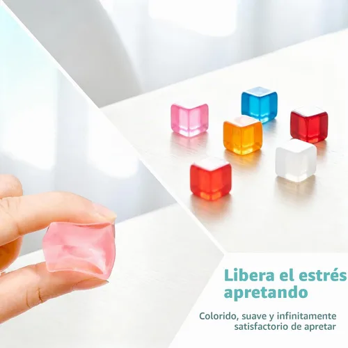 Vista 6 de Paquete de 32 mini cubos esponjosos, cubo de estrés pequeño Fidget juguetes