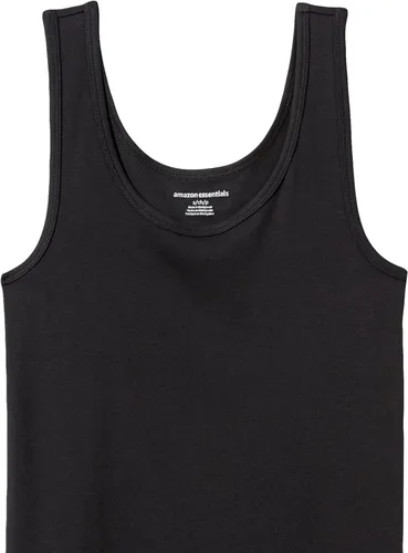 Vista 5 de Tienda Essentials - Camiseta ajustada sin mangas para mujer, paquete de 2