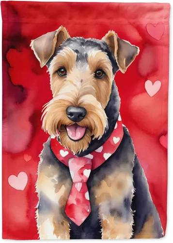 Vista 48 de Caroline's Treasures DAC5252GF Affenpinscher - Bandera de jardín con texto en inglés "My Valentine", bandera decorativa para patio exterior, patio