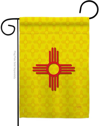 Vista 12 de Bandera de jardín de Estados Nuevo México Regional Estados Unidos Territorios Americanos República País Particular Área Pequeña Decorativa Patio