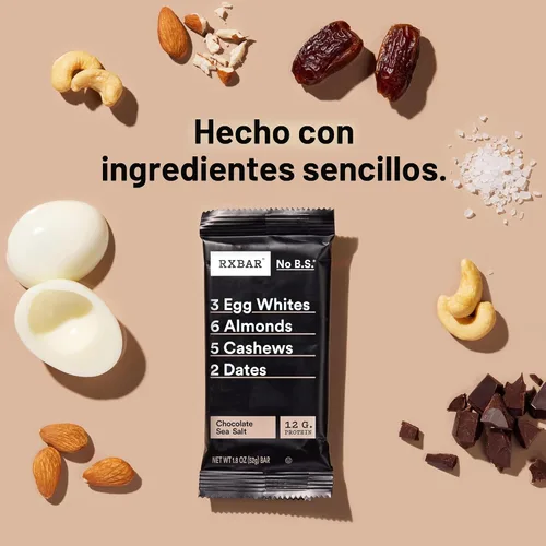 Vista 5 de RXBAR Barras de proteínas, barras de aperitivos, paquete variado (12 unidades)