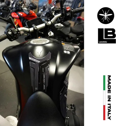 Vista 2 de labelbike - Adhesivo para almohadilla de tanque en resina 3D decoración y protección del tanque de motocicleta compatible con Yamaha Mt-09 Mt09 SP